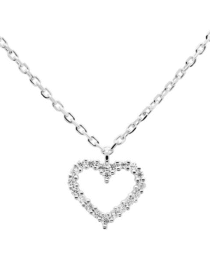 u2 Women's Sterling Silver Wedding Jewelry Gold-Plated Zircon Heart-Shaped Pendant Necklace Love Design Fine Pendant Necklaces