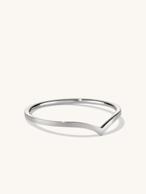 u3 Fashion Luxury Women Gift Jewelry 925 Sterling Silver 5A Cubic Zircone Diamond V Shaped Chevron Rings