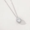 Fashion Women Christmas Gifts 5A Cubic Zircon Silver Planted Luxury Necklace With Charm Pendant