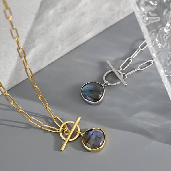 Wholesale Gold and Silver Plated 925 Silver Chunky Necklaces for Women Trendy Stylish Design Jewelry