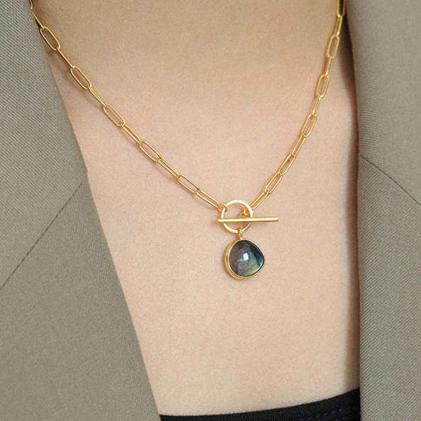 Wholesale Gold and Silver Plated 925 Silver Chunky Necklaces for Women Trendy Stylish Design Jewelry