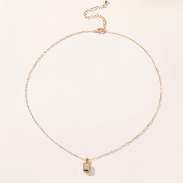 x4 Fashion Luxury Women Jewelry Custom Chain Necklaces Square Birthstone 925 Sterling Silver Pllanted Necklace