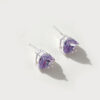 y3 Exquisite 5A Cubic Zircon Heart-Shaped Purple Stud Earrings Wholesale Brass Jewelry for Women