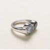 z3 2025 Luxury High-End 5A Cubic Zirconia Women's Fine Jewelry Stylish Waterproof Water Drop Ring Wedding Party Sterling Silver
