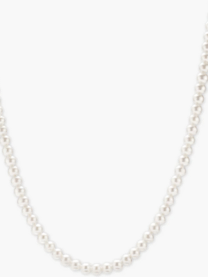 a2 Classic White Pearls Brass Hypoallergenic Pearl Necklace for Women Jewels Elegant Beaded Chain Customizable Length