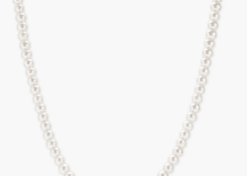 Classic White Pearls Brass Hypoallergenic Pearl Necklace for Women Jewels Elegant Beaded Chain Customizable Length