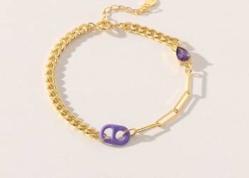 Personalized Gold Plated Brass Bracelet New Style Geometric Shape Fashion Jewelry Chain & Link Gold Bracelets for Women