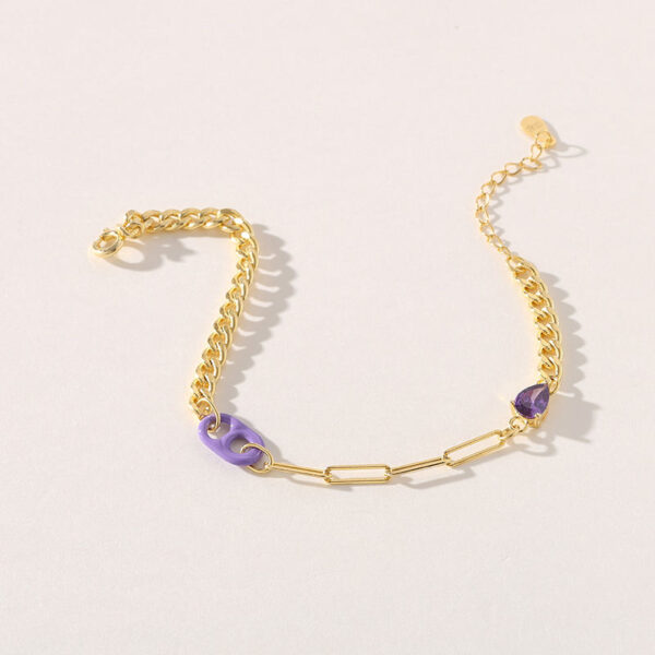 b2 Personalized Gold Plated Brass Bracelet New Style Geometric Shape Fashion Jewelry Chain & Link Gold Bracelets for Women