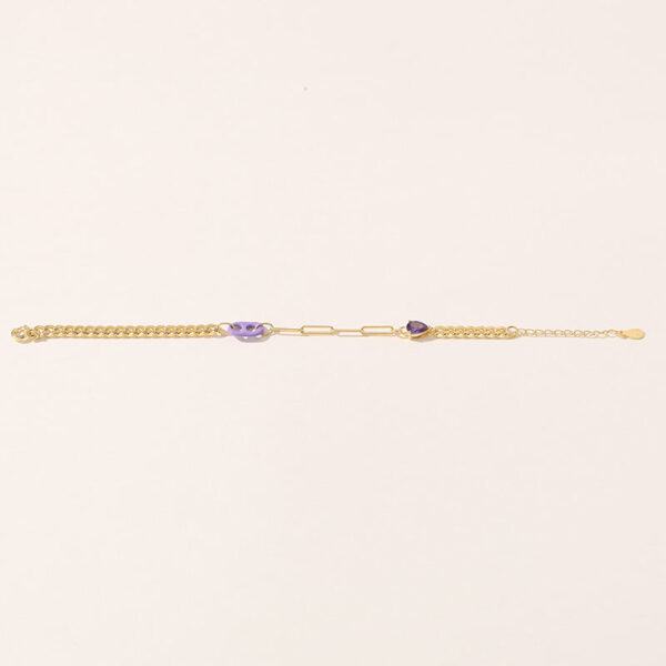 b4 Personalized Gold Plated Brass Bracelet New Style Geometric Shape Fashion Jewelry Chain & Link Gold Bracelets for Women