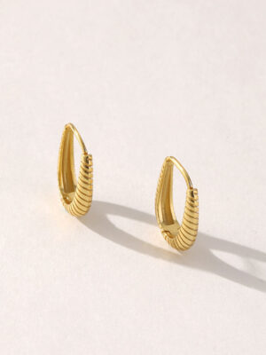 S925 sterling silver gold plated earrings