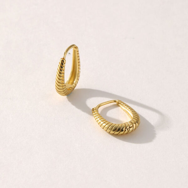 h4 Wholesale Custom 18k Gold Plated 925 Silver Fashion Jewelry High Quality Korean Hoop Earrings for Women