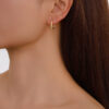 h5 Wholesale Custom 18k Gold Plated 925 Silver Fashion Jewelry High Quality Korean Hoop Earrings for Women