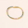 j2 Colorful New Style Brass Elegent Diamond Tennis Bracelet Fashion Chain & Link Peoplesv Jewelry for Mother's Day Gift