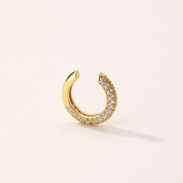 j4 High Quality Gold-Plated 925 Silver Earrings Fashion Drop-Style Ear Cuff for Women's Daily Wear