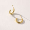 Designer Gold-Plated Brass Snake Hoop Earrings Fashion Jewelry by Popular Brands Chunky Hoop Style