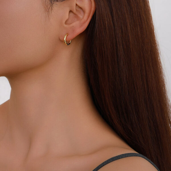 Designer Gold-Plated Brass Snake Hoop Earrings Fashion Jewelry by Popular Brands Chunky Hoop Style