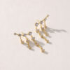 Wholesale High Quality Fashion Gold Plated 5A Zirconia Drop Earrings for Women Sparking Jewelry