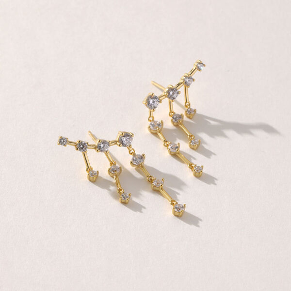 Wholesale High Quality Fashion Gold Plated 5A Zirconia Drop Earrings for Women Sparking Jewelry