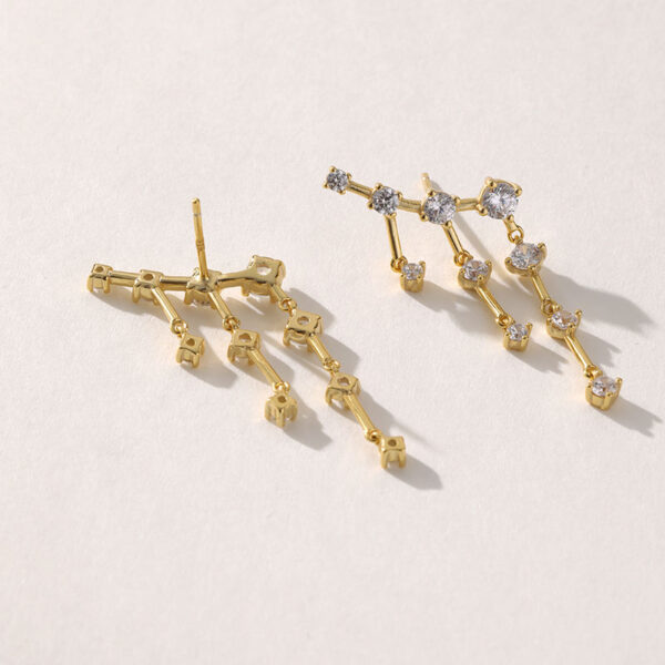 Wholesale High Quality Fashion Gold Plated 5A Zirconia Drop Earrings for Women Sparking Jewelry