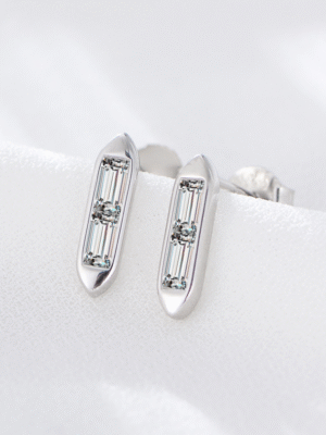 q3 Delicate 14K Gold Plated 925 Sterling Silver Earrings Trendy Minimalist Women's Jewelry With Cubic Zirconia