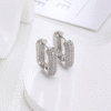 Wholesale Gold Planted Huggie Hoop Trendy Earrings for Women 2025 Micro Pave CZ Small Hoop 925 Silver Jewelry