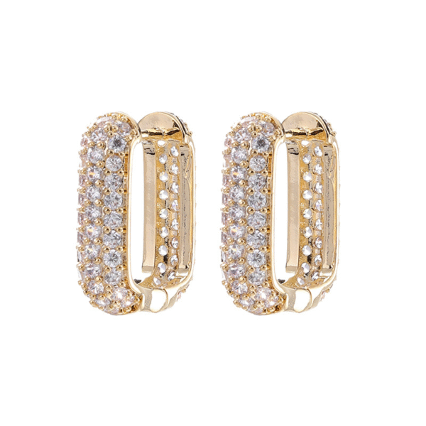 Wholesale Gold Planted Huggie Hoop Trendy Earrings for Women 2025 Micro Pave CZ Small Hoop 925 Silver Jewelry