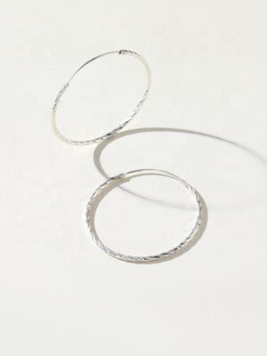 big silver hoop earrings