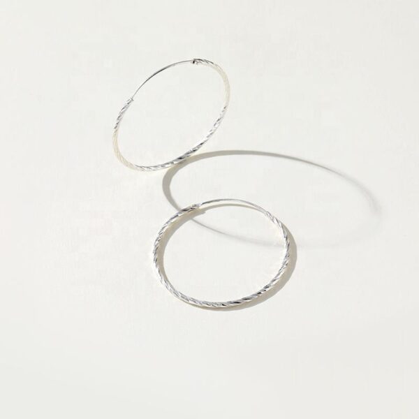 v1 big silver hoop earrings