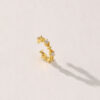 y2 Elegant 18K Gold Plated Brass Zircon Ear Cuff Prong Setting Sparkle Jewelry Fashion Drop Earrings Direct From Factory