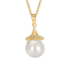 Luxury 925 Silver Pearls Simple Pendant, Necklaces for Women With Zircon,Trendy Fashion Jewelry Christmas Gift