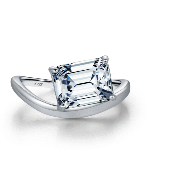 Hotsale Brilliant Cut 5A Cubic Zircon Engagement Rings, White Gold S925 Silver Rings for Women, Vintage Engagement Rings for Wedding Jewelry Set