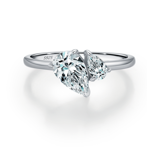 Hotsale Brilliant Cut 5A Cubic Zircon Engagement Rings, White Gold S925 Silver Rings for Women, Vintage Engagement Rings for Wedding Jewelry Set