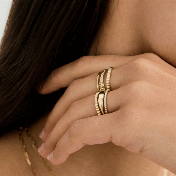 Trendy Gemstone Gold Rings for Daily Wear,  Wholesale 925 Sterling Silver Rings , Gold-Plated Fashionable Stacking Rings