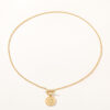 Hot Sales Brass Gold Necklace, Fashion Chains with Coin Pendant, Trendy Gold Jewelry for Women Gift