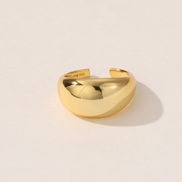 Hot Selling Trendy Brass Gold Rings, Middle Finger Rings for Women, Ladies Gold Ring with Geometric Design