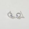 Simple Trendy 925 Sterling Silver Stud Earrings, Diamond Earrings with Shining Zircon Stone, Fashion Jewelry for Gifts Weddings Parties