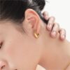 Hot Sale Fashion Chunky Hoop Earrings, Non-Tarnish hypoallergenic earrings for Women, Waterproof Made Gold Plated Jewelry