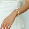 Middle Eastern Style White Crystal Jewelry for Women, Light Luxury Bead Crystal Bracelet and Necklaces