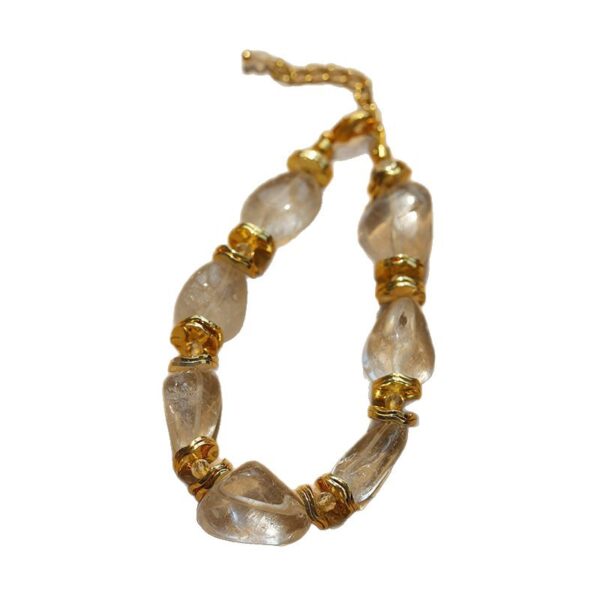 Middle Eastern Style White Crystal Jewelry for Women, Light Luxury Bead Crystal Bracelet and Necklaces