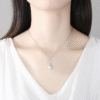 Pearl Pendant Simple Pearl Necklaces, Pendants Adorned with Cubic Zirconia, Brass Earrings Jewelry Non Tarnish