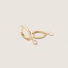 Women's Simple Diamond Gold Earrings, Fashionable Brass Hoop Earrings, Elegant Fine Jewelry with Zircon