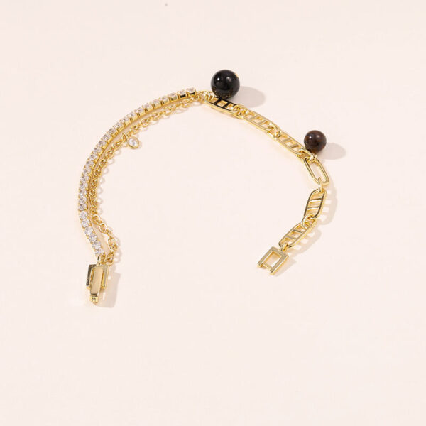 Wholesale Trendy Brass Gold Bracelets for Women, 18l Gold Plated Tennis Bracelet Stacking Link Chain Waterproof Fashion Jewelry for Women's Daily Wear