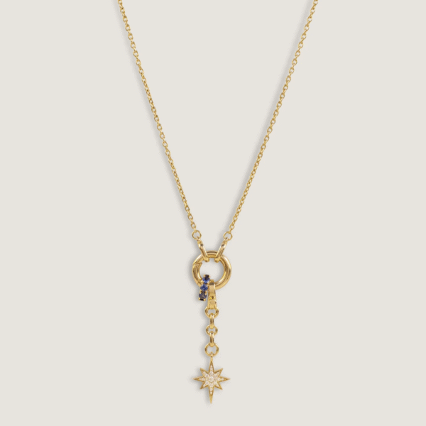 Wholesale Adjustable Brass Necklaces for Women, Gold Pendant Star Cubic Zircon Pendant, Dainty Layered Gold Necklace Set