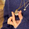 CuteTea Cup Rabbit Ladies Gold Necklace , Romantic Rabbit Sweater Necklaces for Women