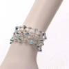 Luxury Wide Brass Bracelets for Women, Multi Color Zircon Silver Bracelet Design, Stackable Cuff Silver Plated Jewelry