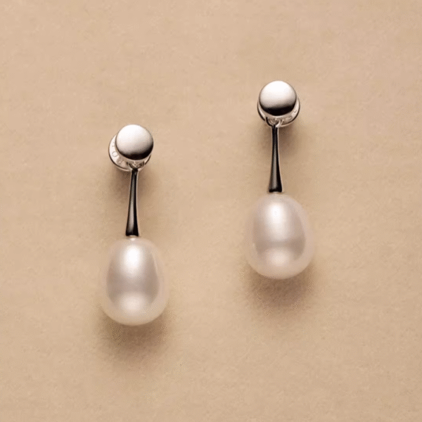 Wholesale Fashion Minimalist Flat Back Earrings, Silver Plated Hypoallergenic pearl earrings, Stud Earring Elegant Jewelry for Women