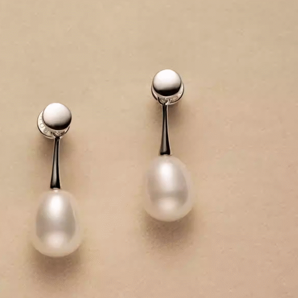 Wholesale Fashion Minimalist Flat Back Earrings, Silver Plated Hypoallergenic pearl earrings, Stud Earring Elegant Jewelry for Women