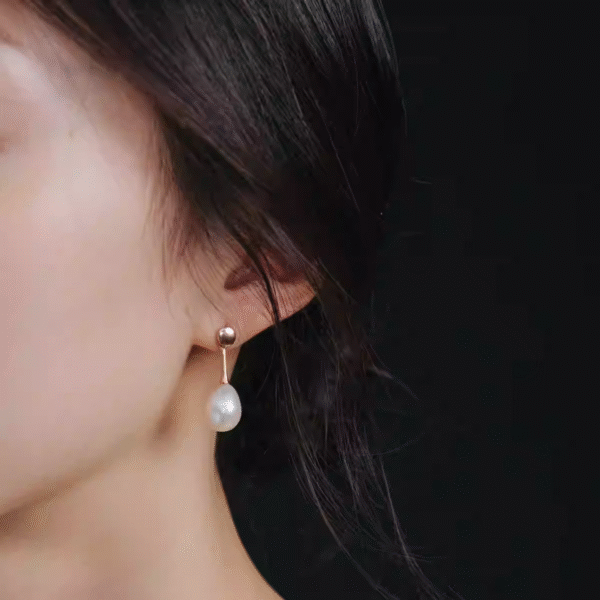 Wholesale Fashion Minimalist Flat Back Earrings, Silver Plated Hypoallergenic pearl earrings, Stud Earring Elegant Jewelry for Women