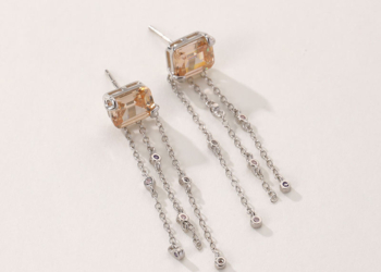 Handmade Fashionable Sparkling Earrings for Women, Customizable 5A Cubic Zircon Drop Diamond Earrings, Brass Hypoallergenic Earrings Style for Women