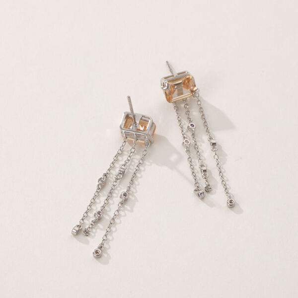 Handmade Fashionable Sparkling Earrings for Women, Customizable 5A Cubic Zircon Drop Diamond Earrings, Brass Hypoallergenic Earrings Style for Women